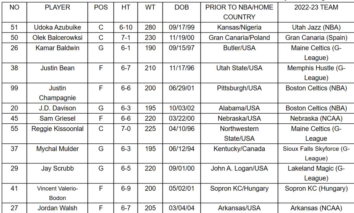 summer league roster